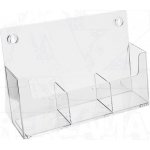 A-Z Reklama CZ plastový stojánek na letáky vedle sebe stojací 3 x DL 1/3A4 – Zboží Dáma