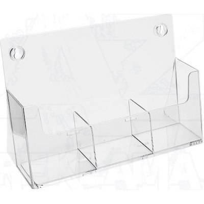 A-Z Reklama CZ plastový stojánek na letáky vedle sebe stojací 3 x DL 1/3A4 – Zboží Dáma