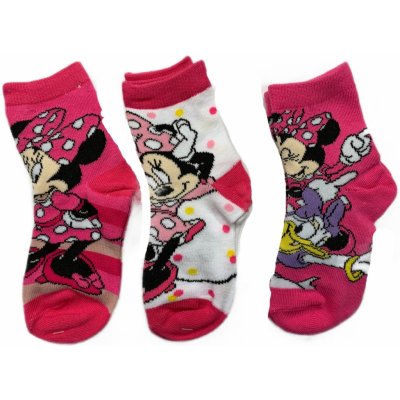 Setino Sada 3 párů dětských ponožek Minnie Mouse mix – Zboží Mobilmania