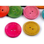 Dřevěný dekorační knoflík Varianta: mix barev, Balení: 20 ks – Sleviste.cz