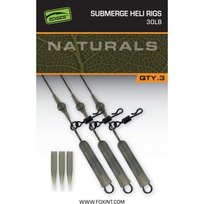 Fox Montáž Naturals Submerged Heli Rigs Leaders 75 cm 30 lb 3 ks – Sleviste.cz