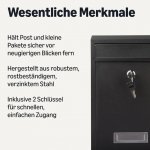 Uzamykatelná poštovní schránka Amazon Basics s nástěnným držákem, odolná pozinkovaná ocel, 32,5 cm – Hledejceny.cz