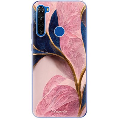 Pouzdro iSaprio - Pink Blue Leaves - Xiaomi Redmi Note 8T – Zboží Mobilmania