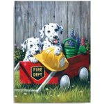 Malování podle čísel Dalmatini u červeného hydrantu – Zboží Dáma