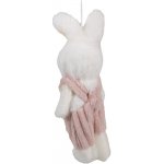 Bílý plyšový závěsný králíček v růžových laclíkách Magiccal 6*4*14 cm – Hledejceny.cz