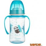 Canpol babies Babis 35/208 Hrníček nevylévací se širokým hrdlem Colorful Animals zvířátka modrý 240 ml – Zboží Dáma