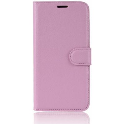 Pouzdro JustKing flipové s texturou kůže Honor 10 Lite / Huawei P Smart 2019 - růžové – Sleviste.cz