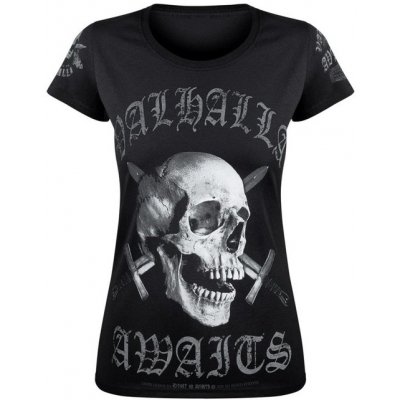 VICTORY OR VALHALLA SKULL černá – Zboží Dáma