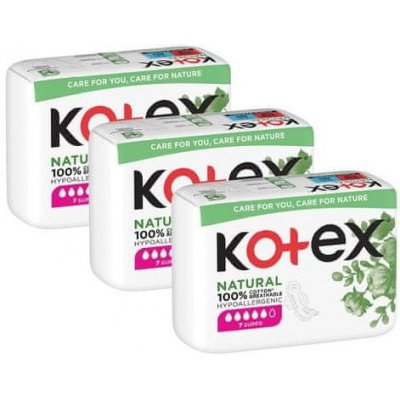 Kotex Natural Super vložky 3 x 7 ks