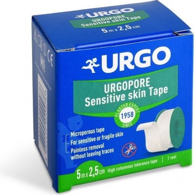 URGO PORE Náplast netkaný textil 2,5 cm x 5 m – Hledejceny.cz