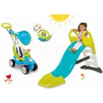 Smoby Set detská šmykľavka GM dĺžka 150 cm+odrážadlo Bubble Go 2v1 so slnečníkom a zvukom – Zboží Mobilmania