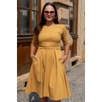 Jsem máma kojicí šaty Hvězdný prach na okrové – Zboží Dáma