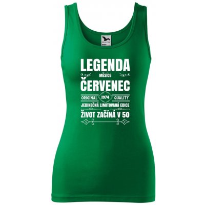 Dobrý Triko dámské tílko s potiskem Zrození legendy měsíce Středně zelená – Zboží Mobilmania