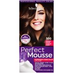 Schwarzkopf Perfect Mousse Permanent Color barva na vlasy 500 středně hnědý – Zboží Mobilmania