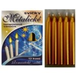 Kuncová Dana Vánoční lampionové Metalické 95/12mm 12 ks Stříbrná – Zboží Mobilmania