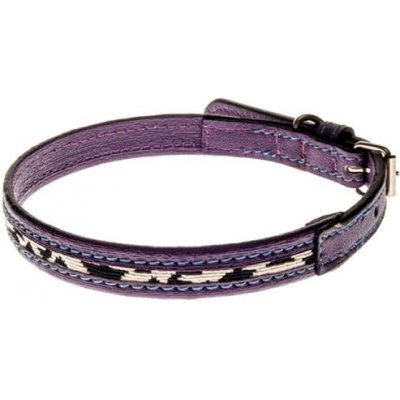 COBBYS PET Obojek z pravé kůže zdoben textílií – Hledejceny.cz