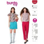 Střih Burda červený 5727 - halenka s propínáním na zádech, top bez rukávů, crop top – Hledejceny.cz