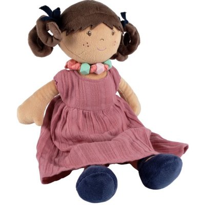 Bonikka látková panenka s náramkem Mandy růžové šaty