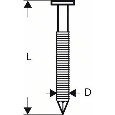 2608200040 Hřebíky s kulatou hlavou v pásu SN21RK 75RHG 2,8 mm, 75 mm, žárově pozinkovaný, drážkovaný Bosch – HobbyKompas.cz