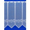 Záclona Českomoravská textilní žakárová vitrážová záclona V909, lístečky, s bordurou, bílá, výška 40cm (v metráži)