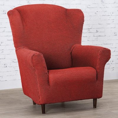 Nueva Textura strečový potah na křeslo ušák Niagara cihlový 70 - 95 cm – Zboží Dáma