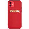 Pouzdro a kryt na mobilní telefon Apple Pouzdro SES Extrapevné silikonové ochranné s kapsou na kartu Apple iPhone 13 mini - červené