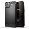 Pouzdro a kryt na mobilní telefon Apple Pouzdro MG Carbon Case Flexible silikonové iPhone 13, černé