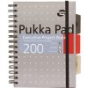 Poznámkový blok Pukka Pad projektový blok Metallic Executive A5, papír 80g šedý 100 listů