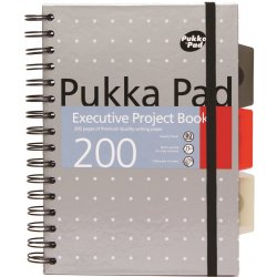 Pukka Pad projektový blok Metallic Executive A5, papír 80g šedý 100 listů
