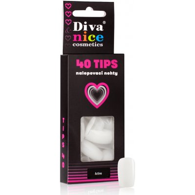 Diva & Nice Cosmetics Nalepovací umělé nehty Active TIPS 40 – Zboží Mobilmania