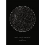 Jen tak z lásky Hvězdná mapa Vašeho životního okamžiku Rozměr plakátu: 30 × 40 cm (tištěný plakát), Barva pozadí: Černá, Volba rámu: Bez rámu – Zboží Dáma