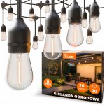 SmartLED LED Venkovní dekorační řetěz 20xE27/1W/230V 20,94 m IP44 černá 4536 – Hledejceny.cz