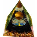 Orgonit Ručně vyráběná ametystová orgonitová pyramida bohatství zdraví láska a štěstí 6 x 6 x 6 cm
