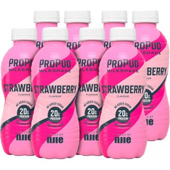 NJIE ProPud protein milkshake bez laktozy jahoda 8 x 330 ml