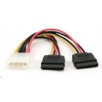 GEMBIRD Kabel SATA napájecí rozdvojka 15cm 1x 5.25 na 2xSATA GEMBIRD CC-SATA-PSY – Zboží Živě