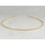Úzká kovová čelenka do vlasů Barva: zlatá - šířka 0,3 cm – Zboží Mobilmania