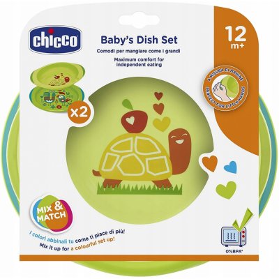 Chicco set jídelní talíř a miska Neutral – Zboží Mobilmania