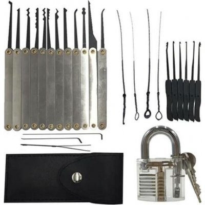 Sada planžet LockPick 15v1 + 1ks trénovací průhledný zámek LG-COT-103 – Hledejceny.cz