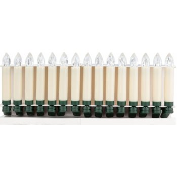 MELINERA LED svíčky na vánoční stromek 15 kusů krémová