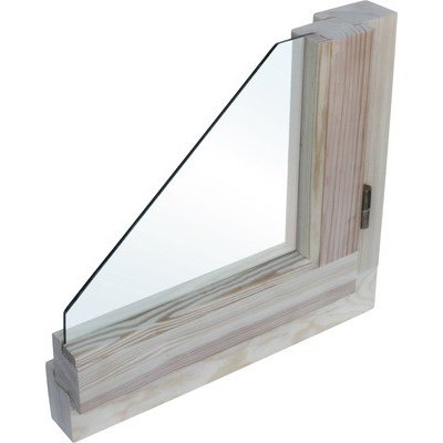 Dřevěné okno O1A jednoduché 90 x 90 cm pravé, borovice