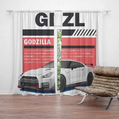 Sablio Závěs Nissan GTR 35 Godzilla: 2ks 140x250cm – Hledejceny.cz