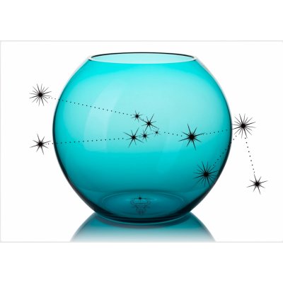 Skloglass Horoskop Váza 150mm BÝK Barvy: Azurová – Hledejceny.cz