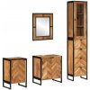 Koupelnový nábytek vidaXL 4dílná koupelnová sestava železo a masivní akáciové dřevo