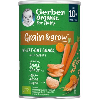 Gerber Organic Křupky s mrkví 35 g – Sleviste.cz