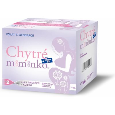 Chytré miminko methylfolát 2 s DHA 30 tablet + 30 kapslí