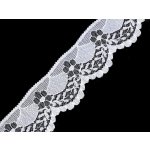 Silonová krajka šíře 40 mm Varianta: 1 bílá, Balení: 15 m 46006/95116/210417 – Zboží Dáma