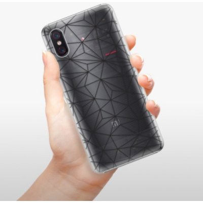 Pouzdro iSaprio - Abstract Triangles 03 Xiaomi Mi 8 Pro černé