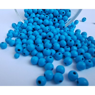 Detoa dřevěné korálky světle modré 6 mm 10 ks – Zboží Mobilmania