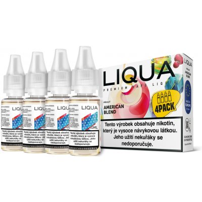 Ritchy Liqua Elements 4Pack American Blend 4 x 10 ml 3 mg – Zboží Mobilmania