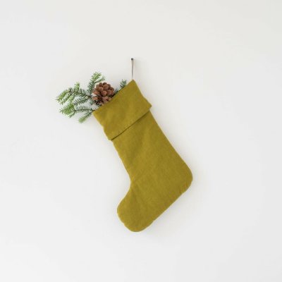 Linen Tales Látková vánoční punčocha Moss Green Linen Tales – Hledejceny.cz